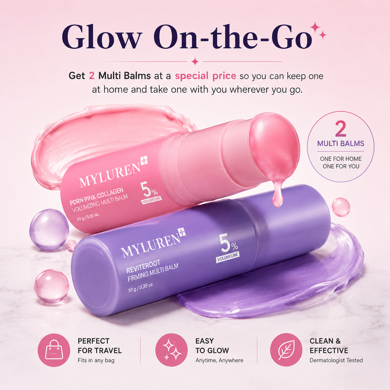 ✨Newly Launched: Optimized Formula for Day and Night Application ✨Korean MYLUREN™ Day & Night Multi Balm Duo
