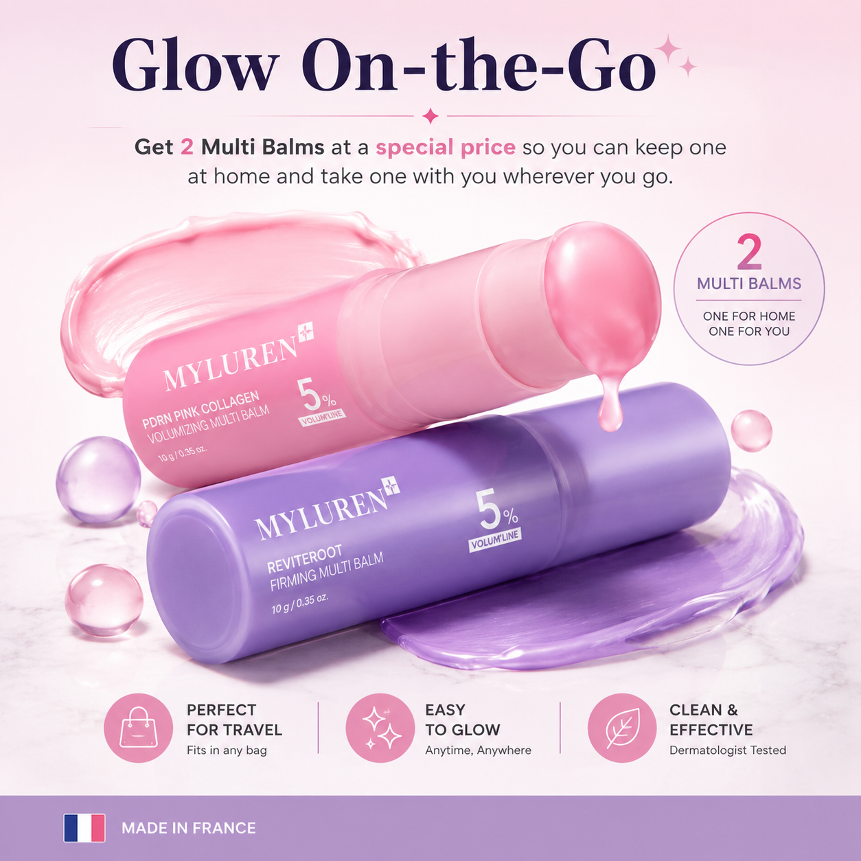 ✨Newly Launched: Optimized Formula for Day and Night Application ✨Korean MYLUREN™ Day & Night Multi Balm Duo