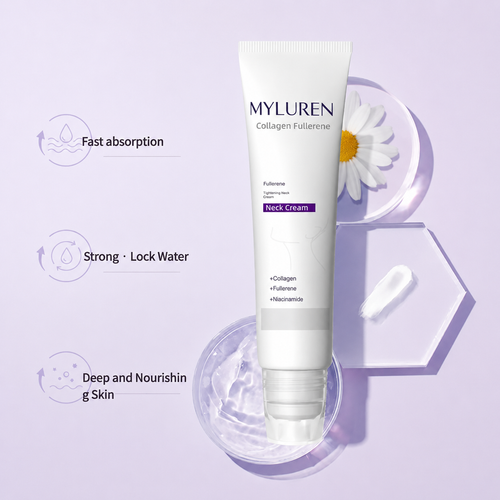 Roller Massage Neck Cream 🧴 Collagen & Hyaluronic Acid | Firms Neck, Reduces Wrinkles & Double Chin
